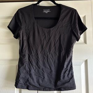 Tahari Classic Black Short Sleeve Top
